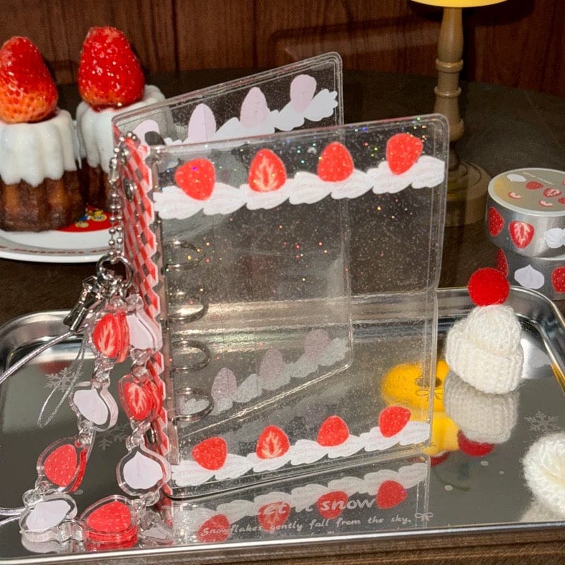 Kawaii Cake Binder Strawberry PVC Cover