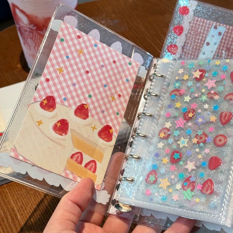 Kawaii Cake Binder Strawberry PVC Cover