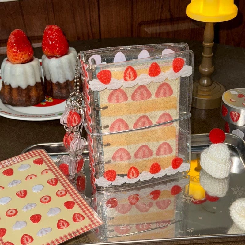 Kawaii Cake Binder Strawberry PVC Cover