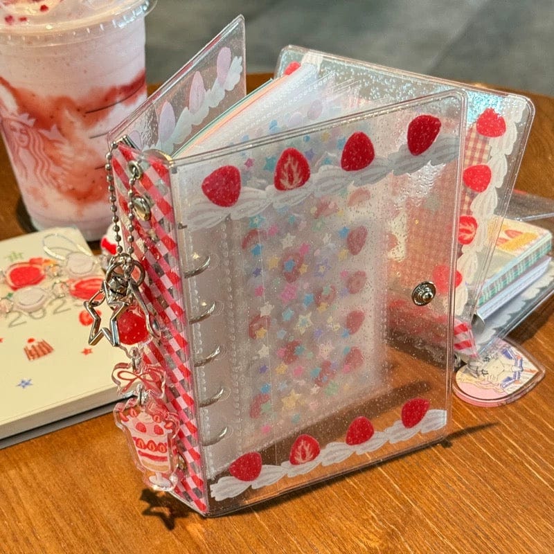 Kawaii Cake Binder Strawberry PVC Cover