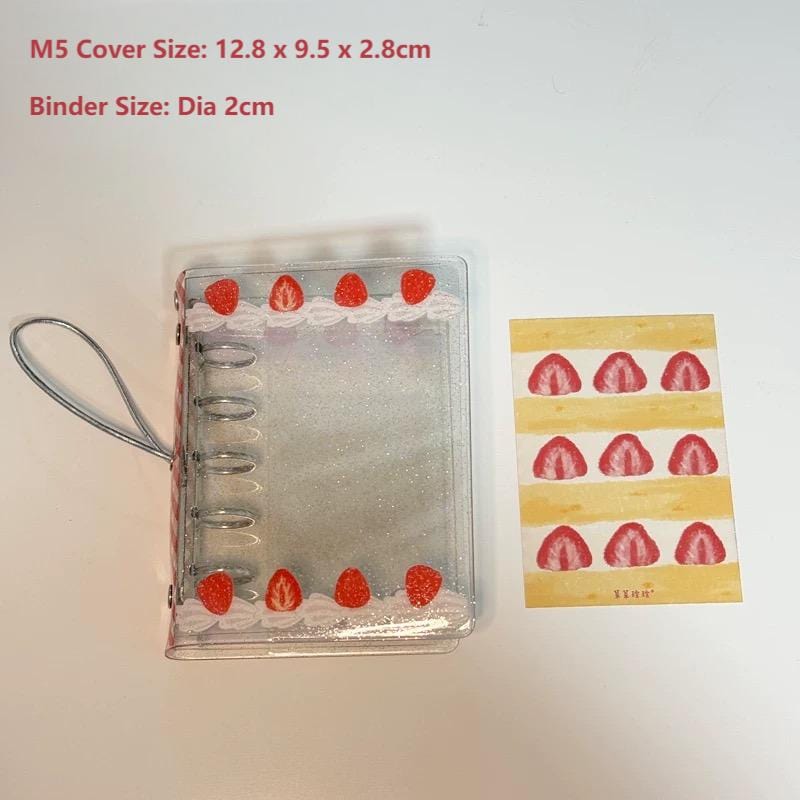 Kawaii Cake Binder Strawberry PVC Cover