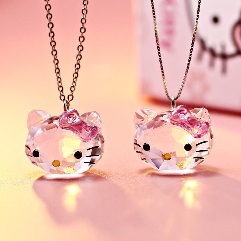 Kawaii Crystal Kitty Necklace