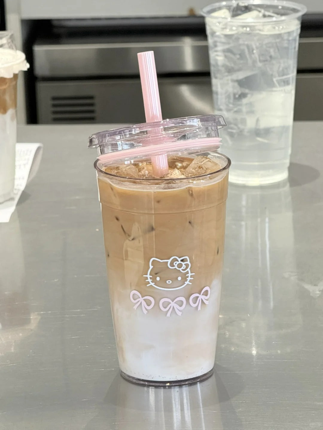 Kitty Straw Cup Water Bottle 450ml