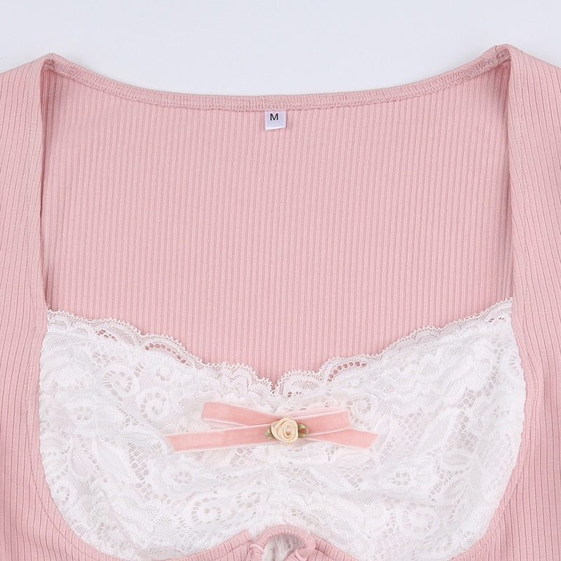 Lace Knit Princess Sweater - coquette, dollette, fae, faecore, fairycore Kawaii Babe