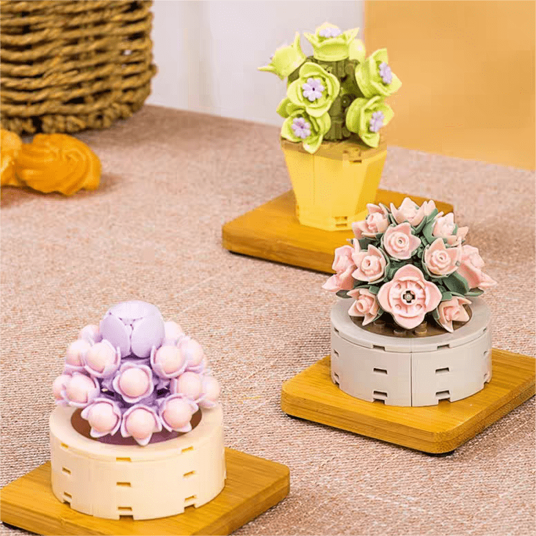 Bausteine zum Zusammenbauen von Schönheitsblumen