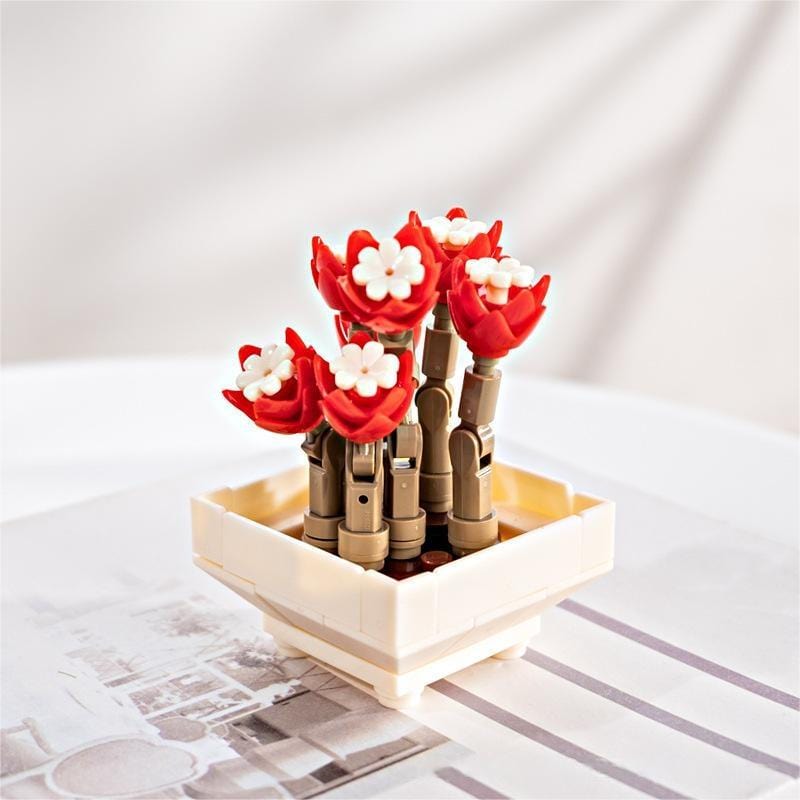 Bausteine zum Zusammenbauen von Schönheitsblumen