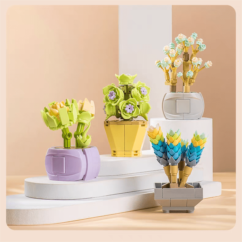 Bausteine zum Zusammenbauen von Schönheitsblumen