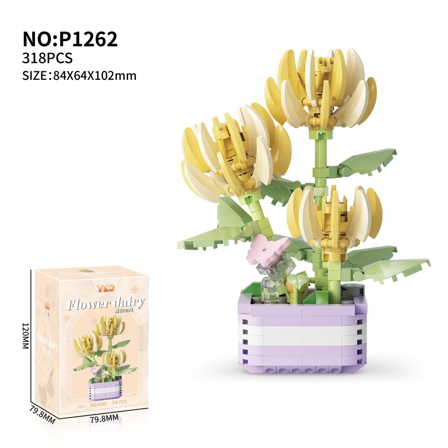 Flower Pot Assembly Building Blocks