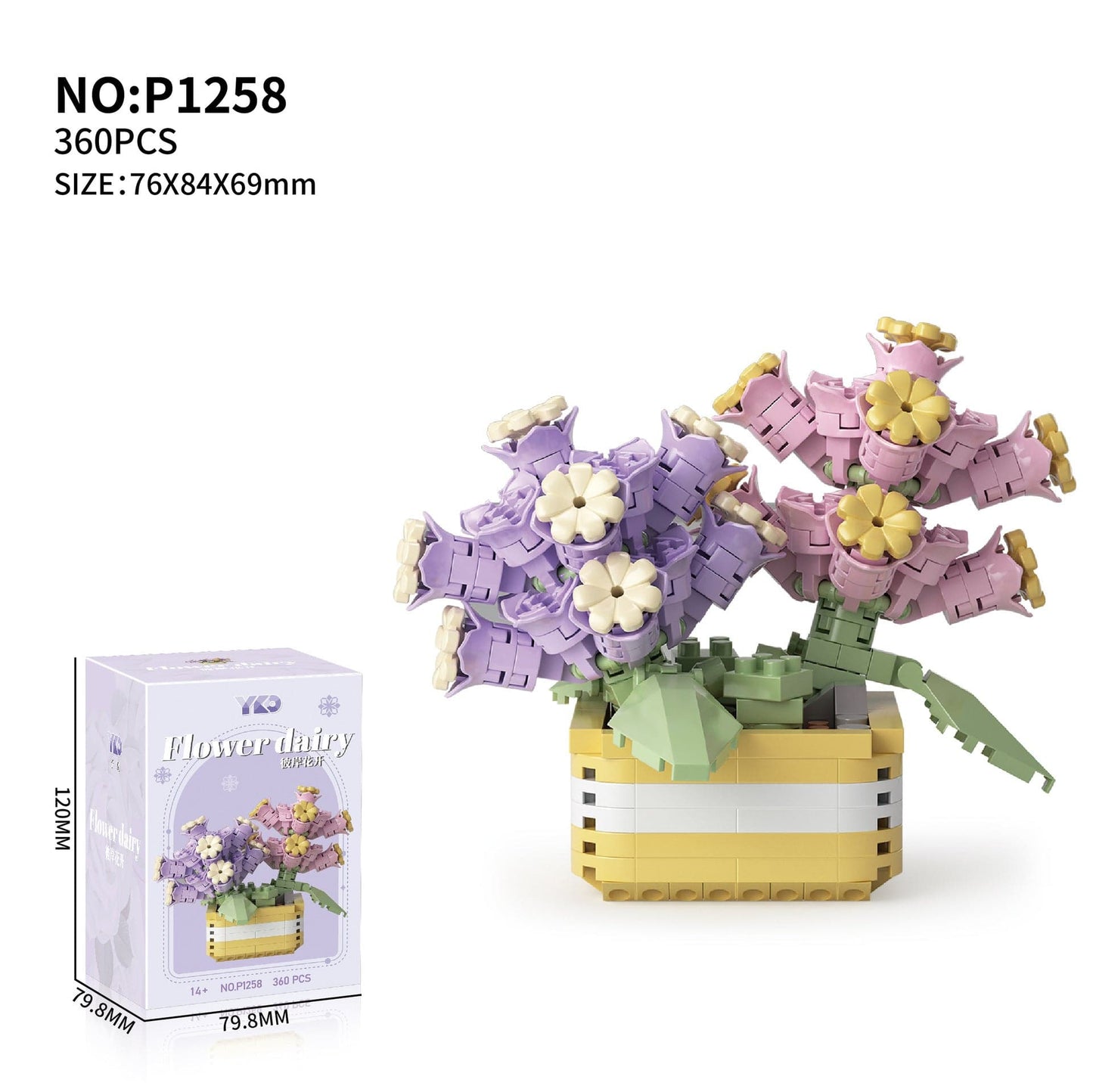 Flower Pot Assembly Building Blocks