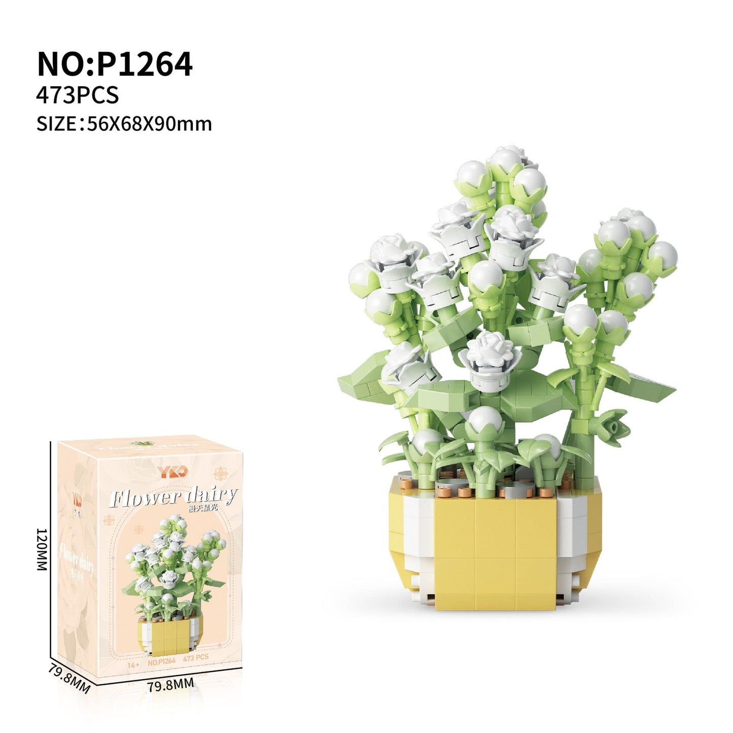 Flower Pot Assembly Building Blocks