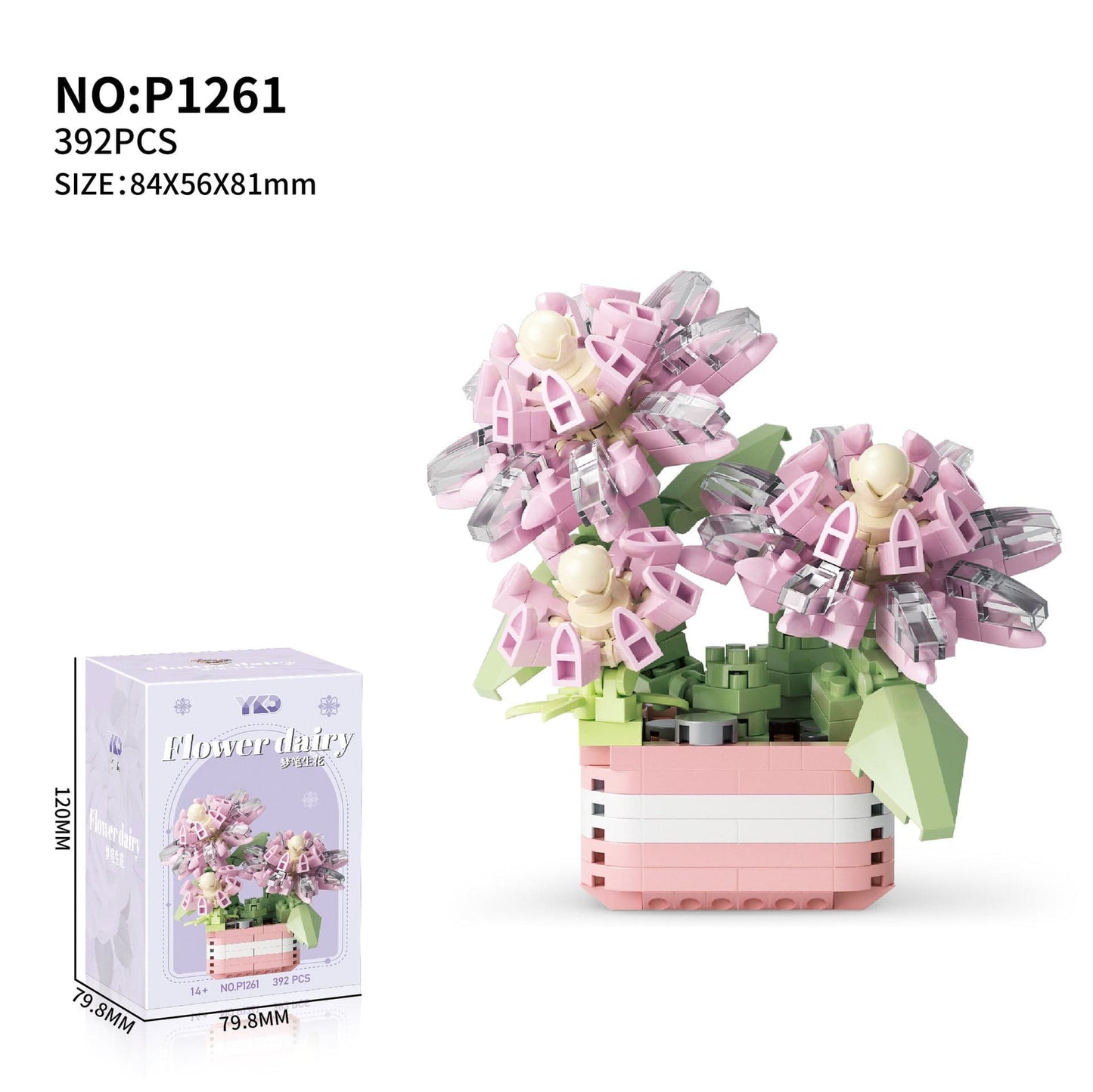 Flower Pot Assembly Building Blocks