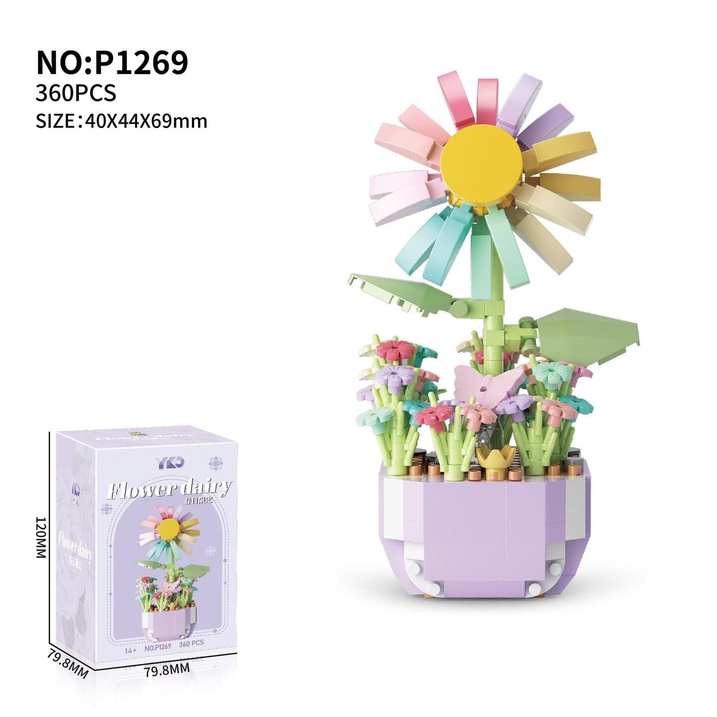 Flower Pot Assembly Building Blocks