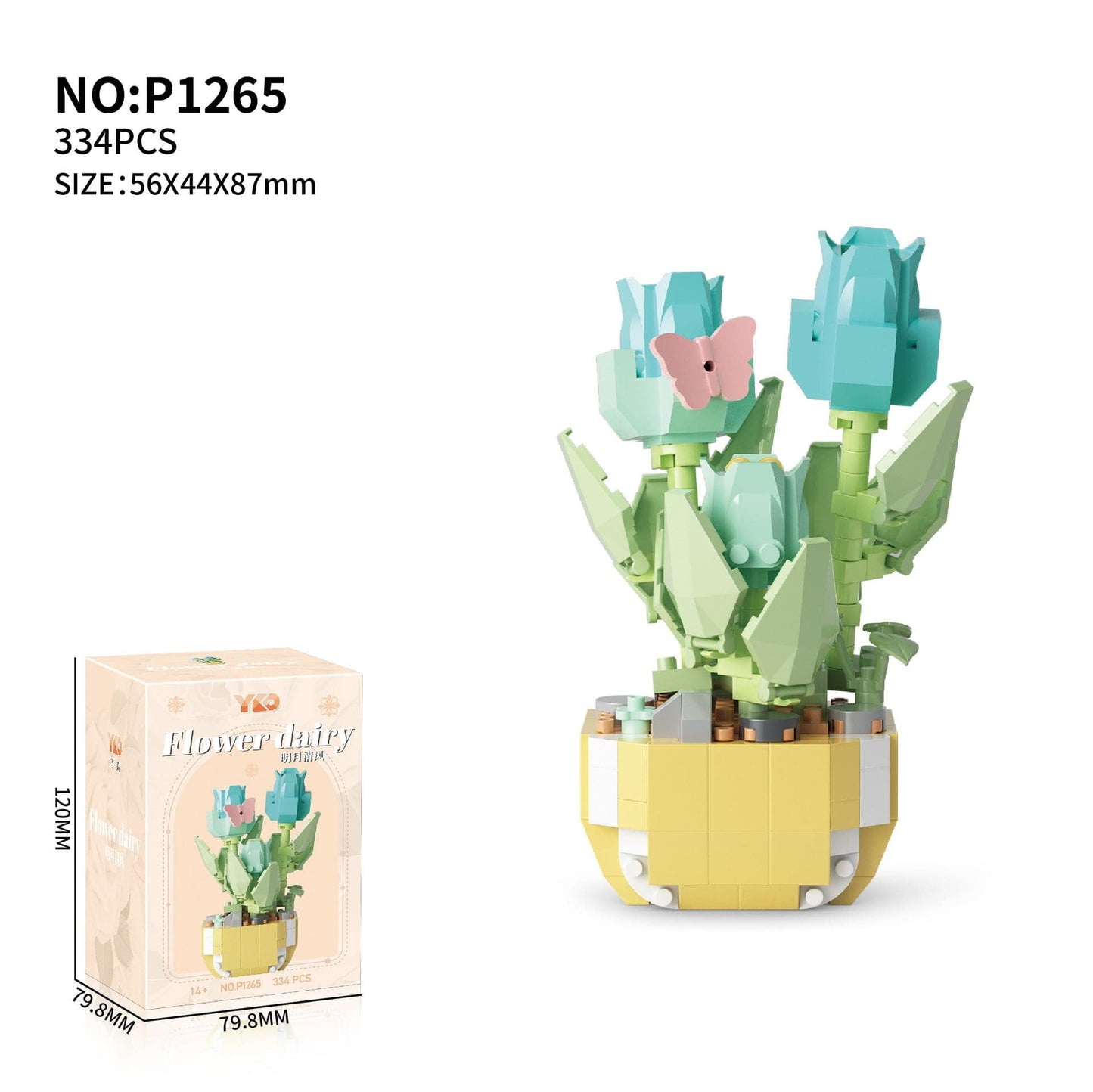Flower Pot Assembly Building Blocks