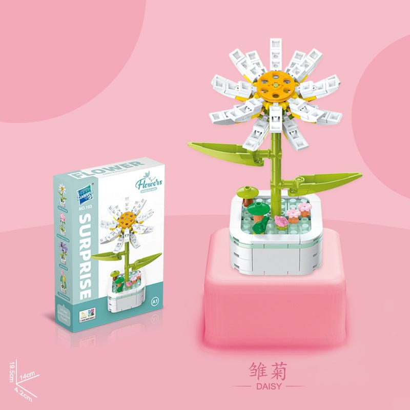 Bunte Blumenbausteine