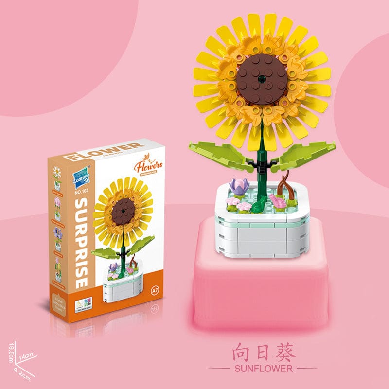 Bunte Blumenbausteine