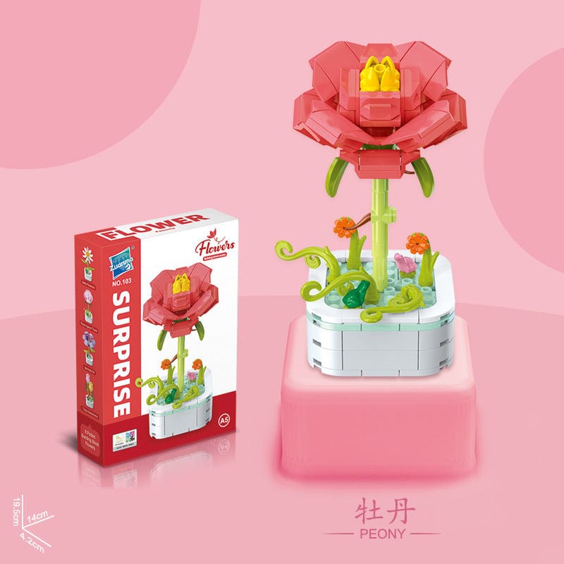 Bunte Blumenbausteine