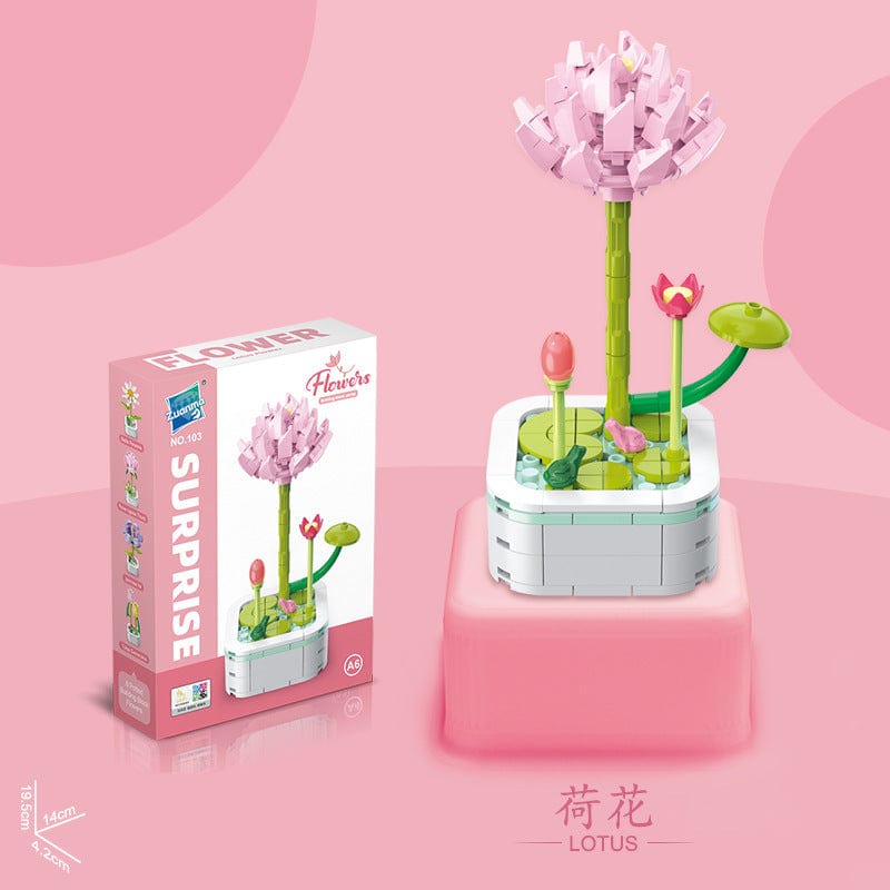Bunte Blumenbausteine