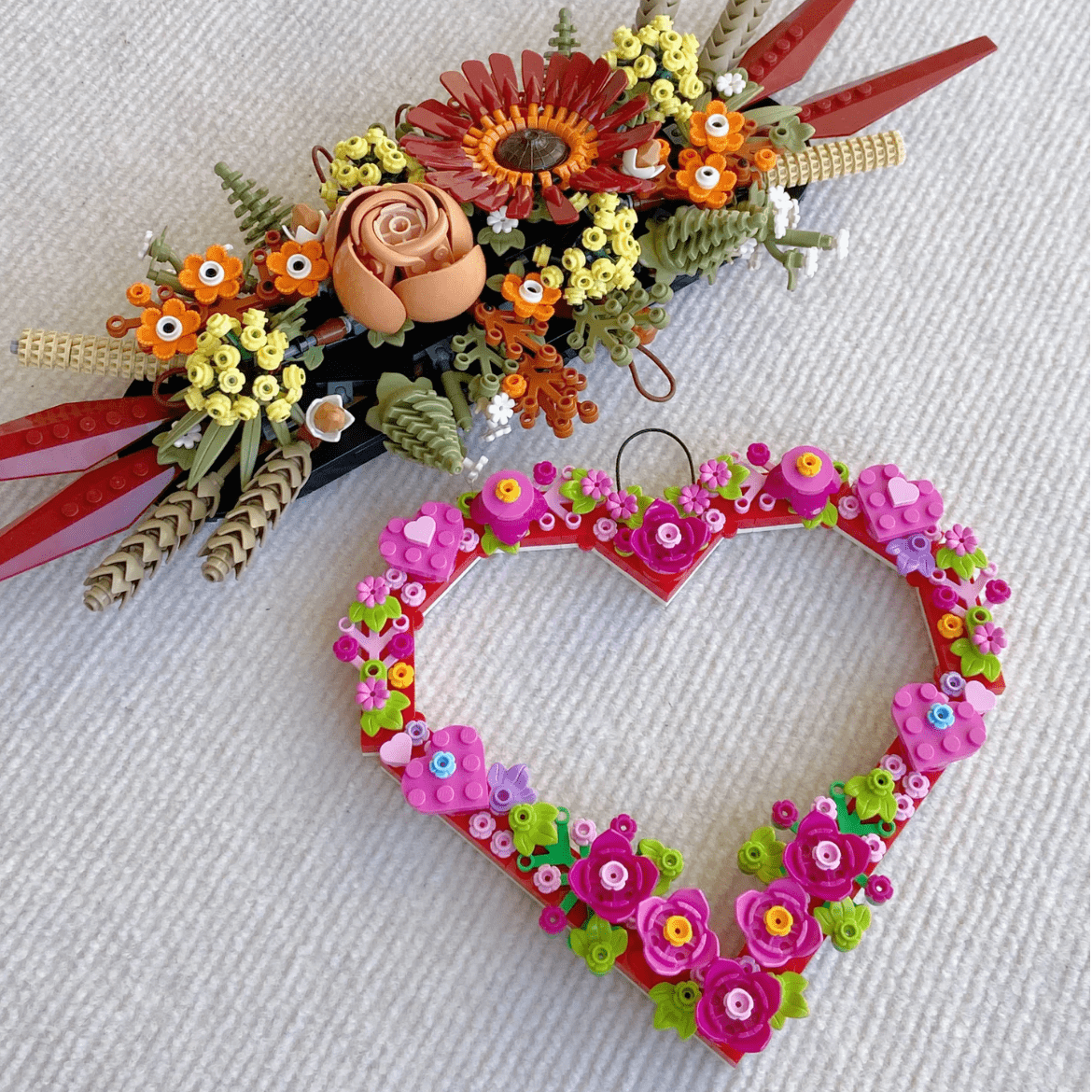 Floral Heart Bricks Building