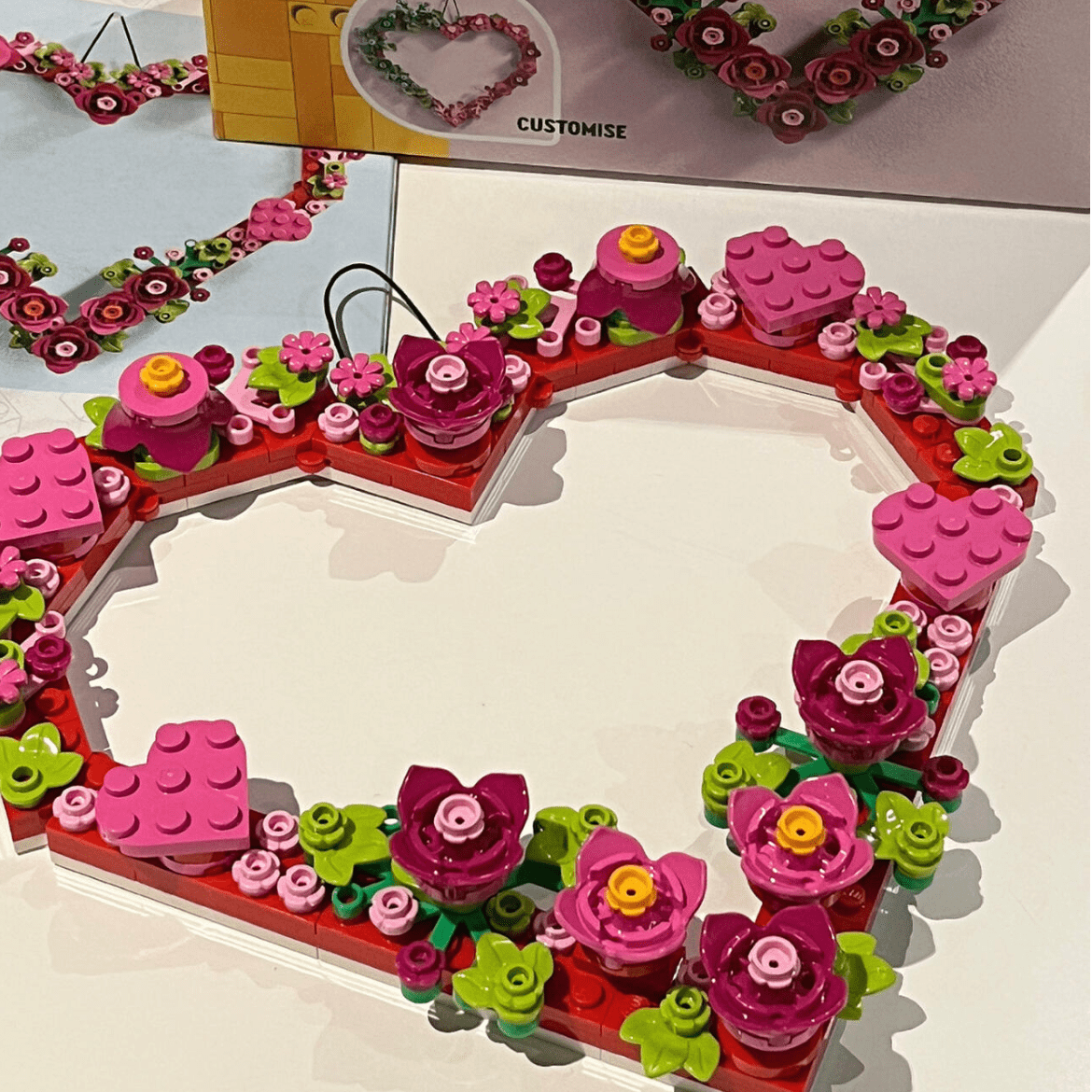 Floral Heart Bricks Building