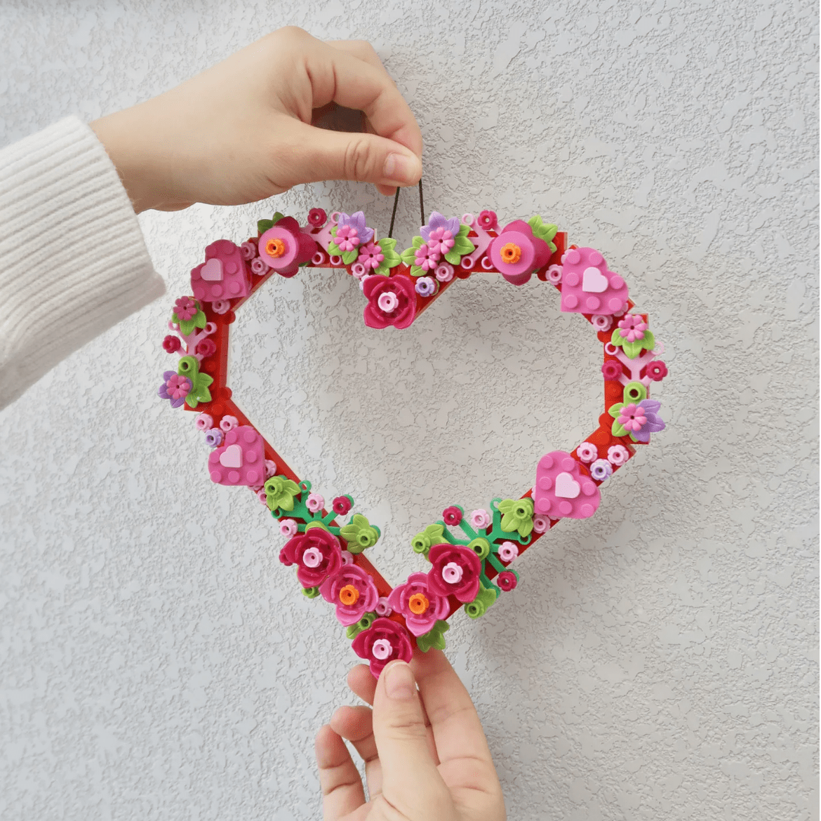 Floral Heart Bricks Building