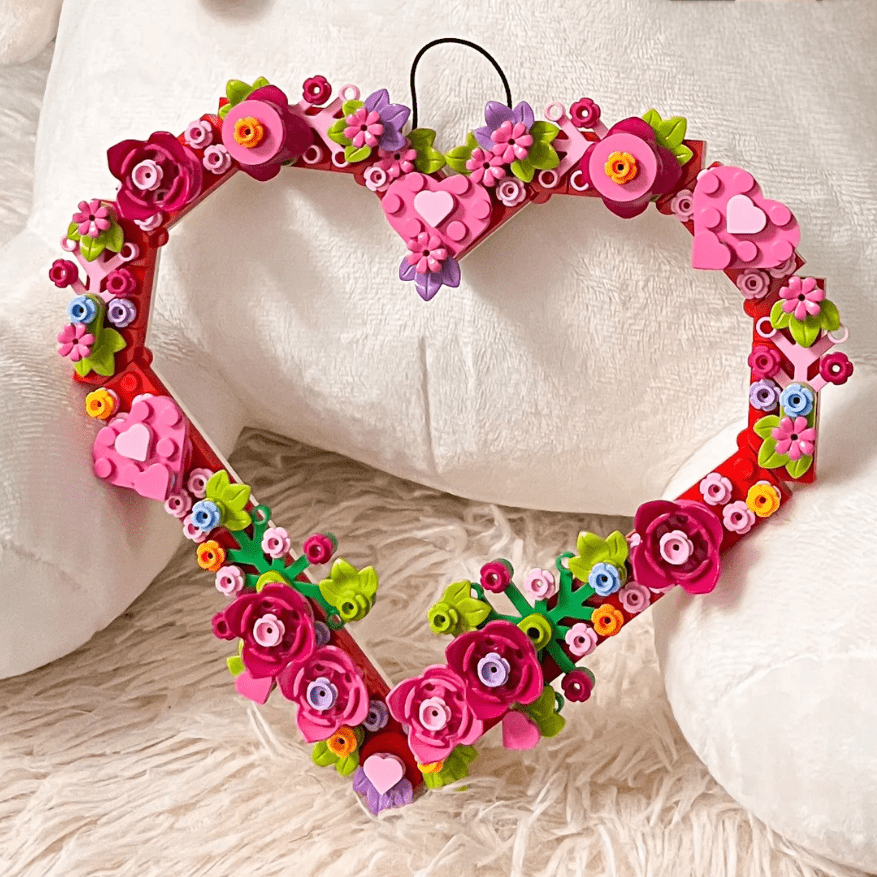 Floral Heart Bricks Building