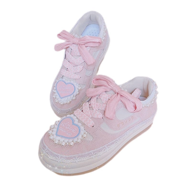 Love Cookie Sneakers - athletic shoes, coquette, cute dollette, fairy kei fashion