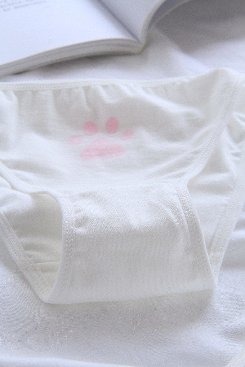 Paw Print Tie-Up Panties - lace up, panties, panty, paw, paw print
