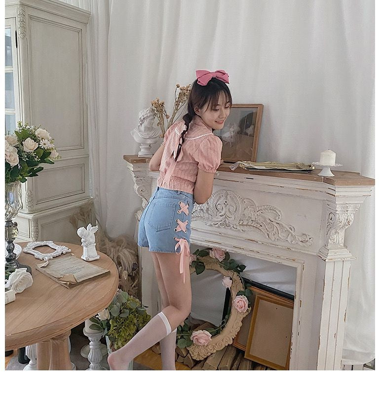 Pink Corset Shorts - Shorts