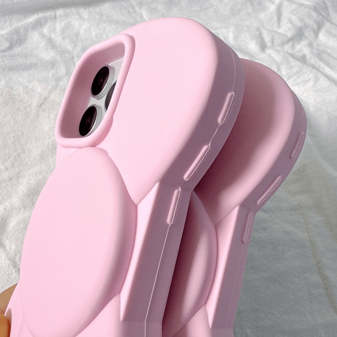 Kitty Case Bowknot Pink Silicone iPhone