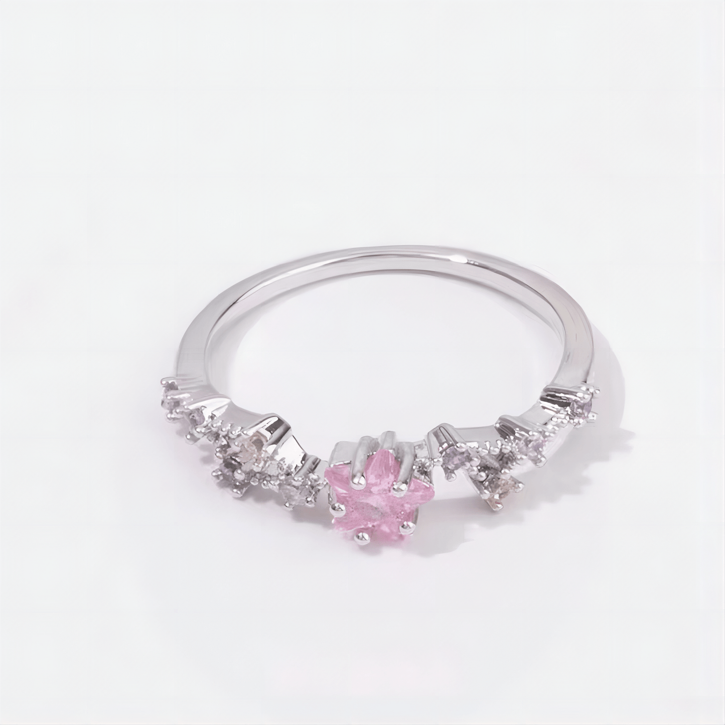 Pink Star Heart Rings