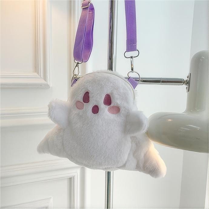 Ghost Backpack Crossbody Plush Bag