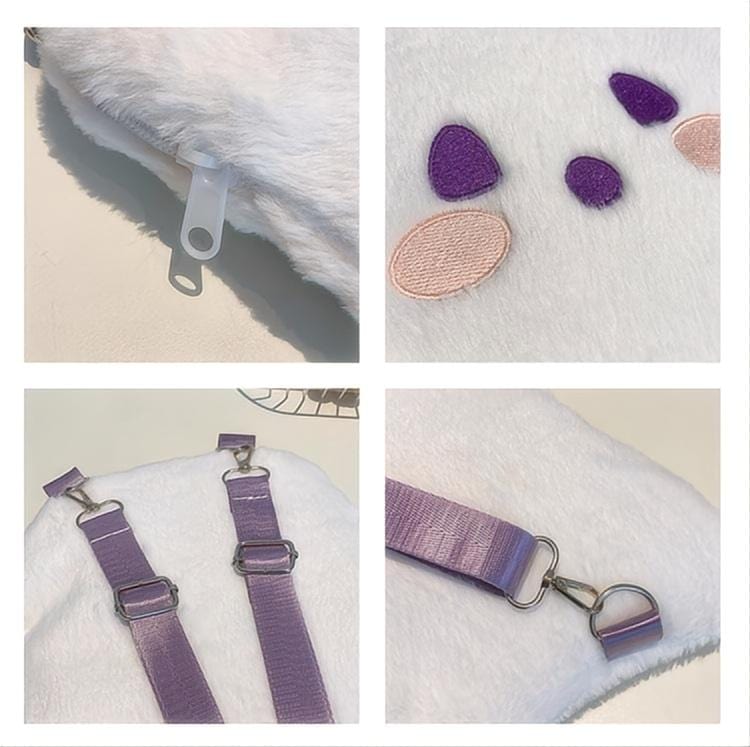 Ghost Backpack Crossbody Plush Bag