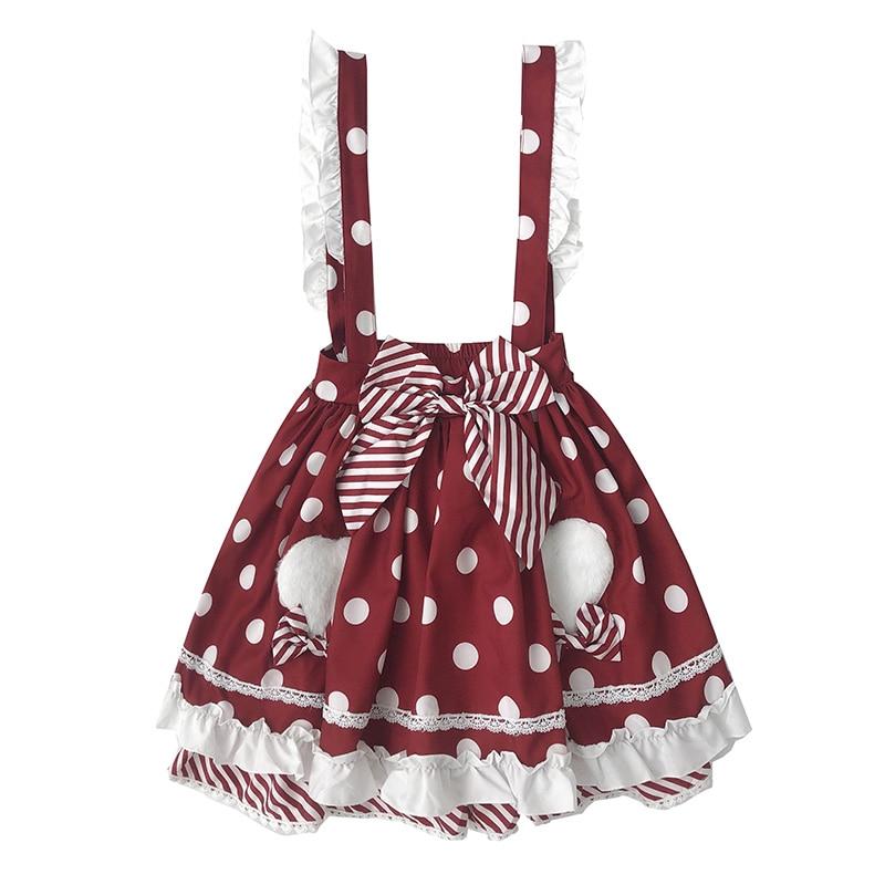 Skirt Princess Suspender Polkadot