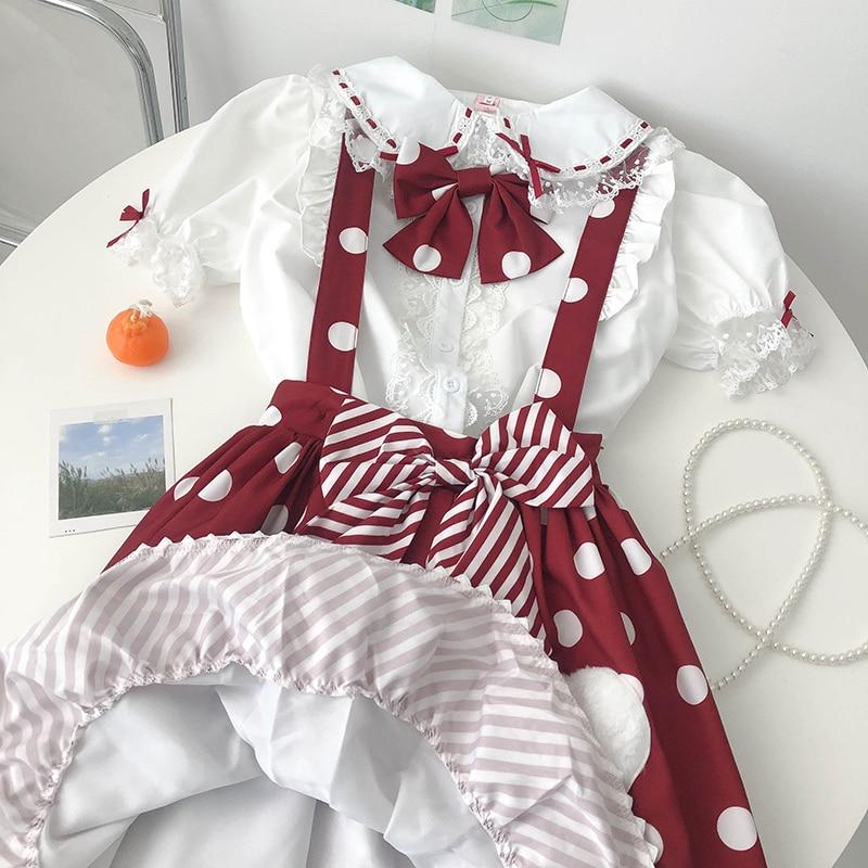 Skirt Princess Suspender Polkadot