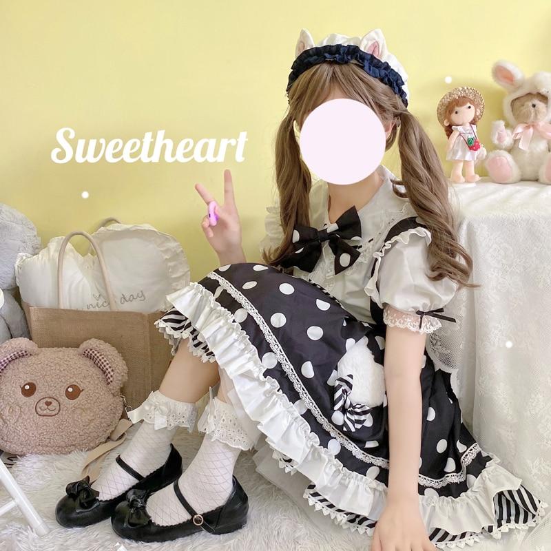 Skirt Princess Suspender Polkadot