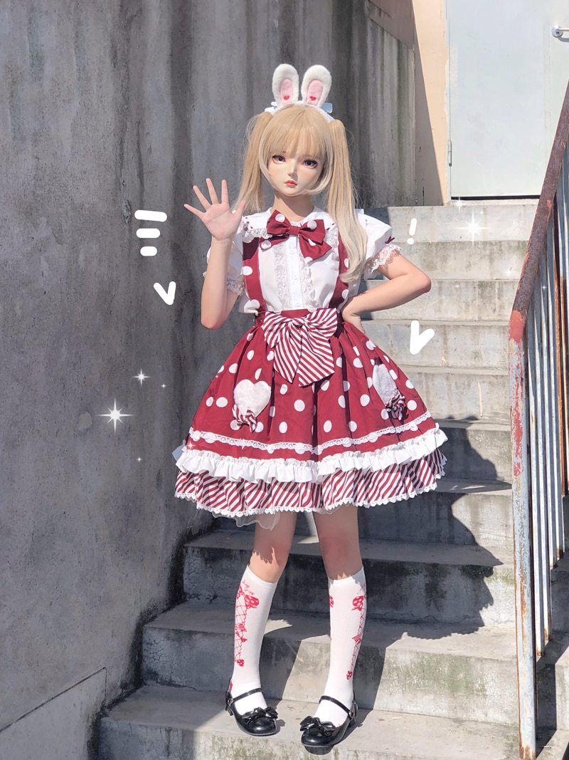 Skirt Princess Suspender Polkadot