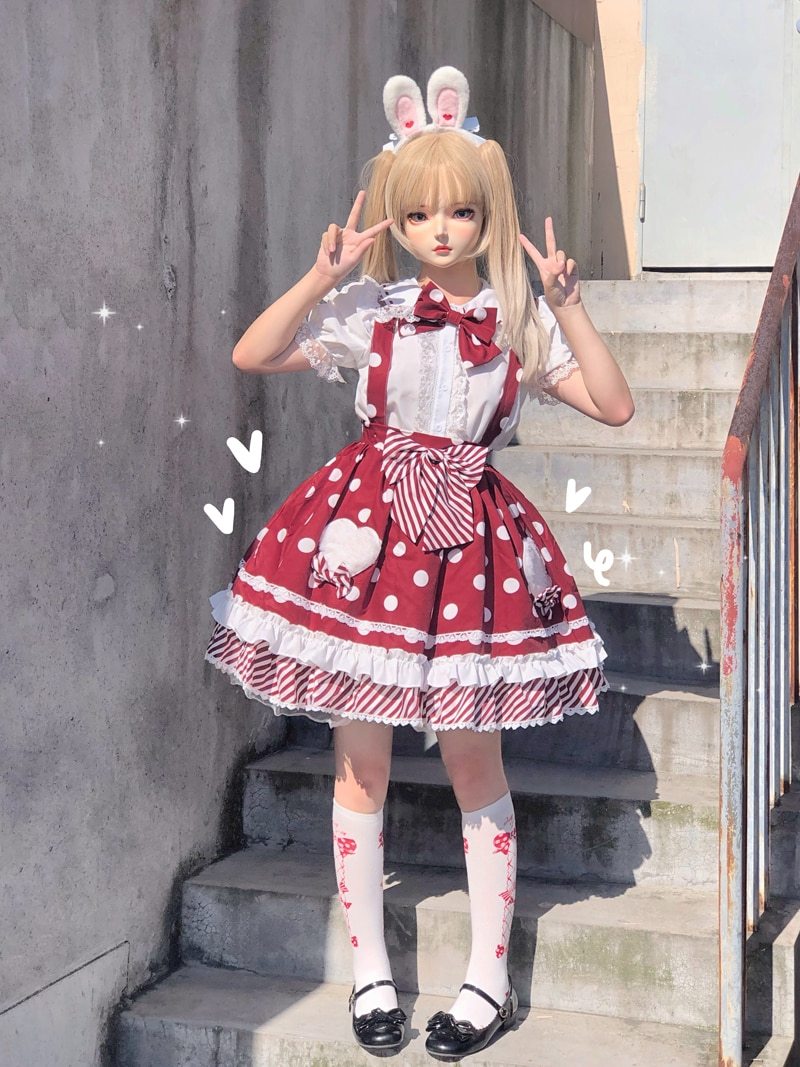 Skirt Princess Suspender Polkadot