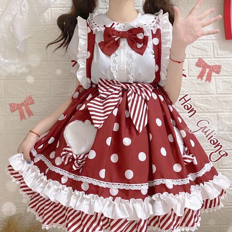 Skirt Princess Suspender Polkadot