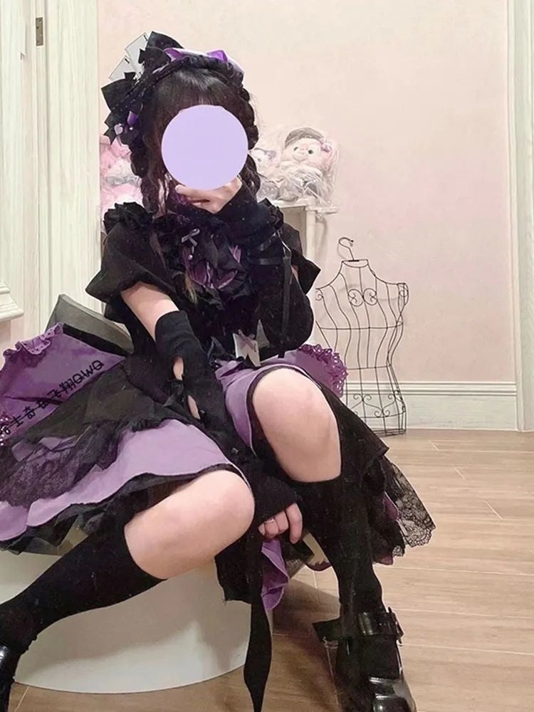 Purple spade lolita dress - goth dress - girl - jsk - lolita