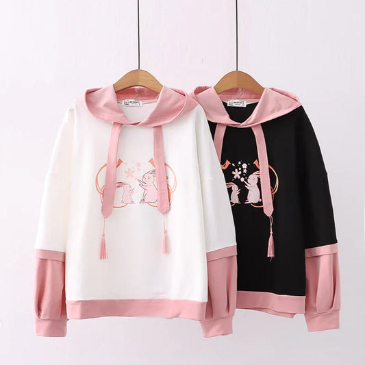 Sakura bunny hoodie - hoodies - sweaters - sweatshirt - sweatshirts