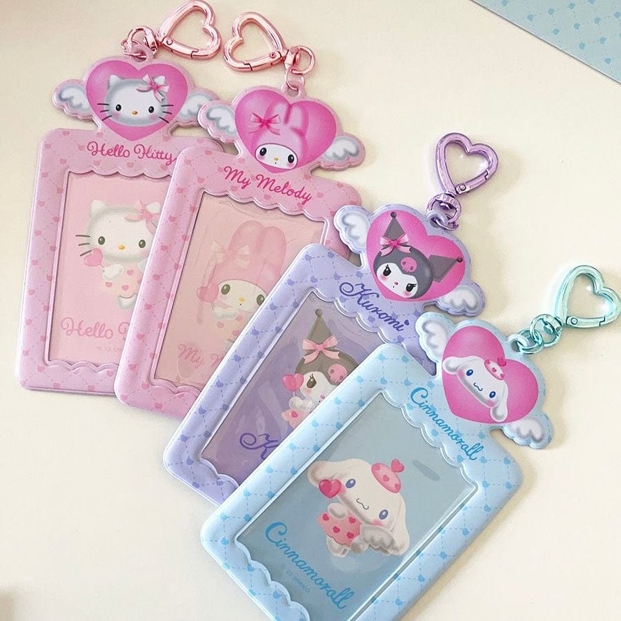 Photocard Angel Keychain Holder Kpop Heart