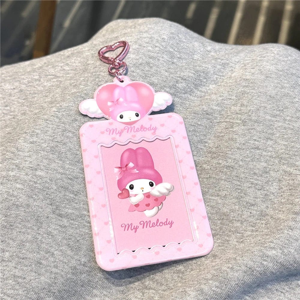 Photocard Angel Keychain Holder Kpop Heart