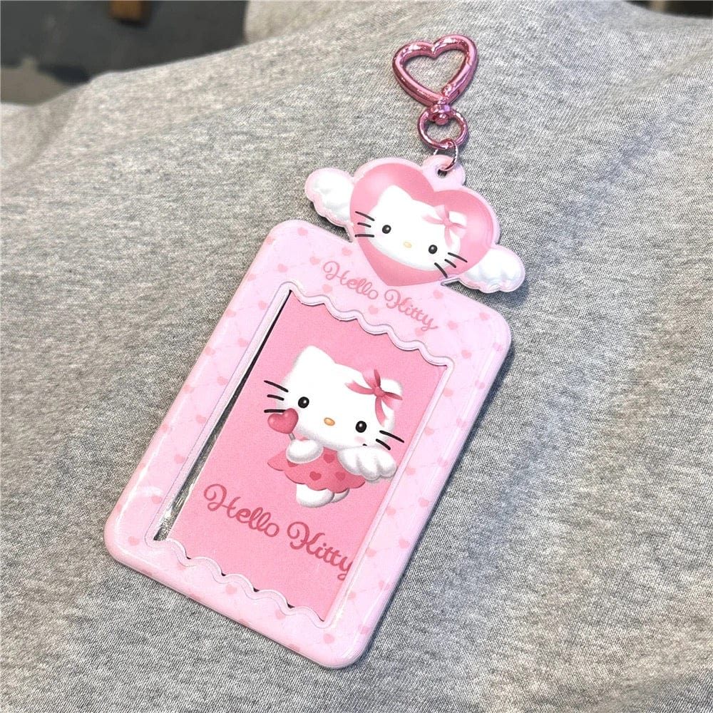 Photocard Angel Keychain Holder Kpop Heart