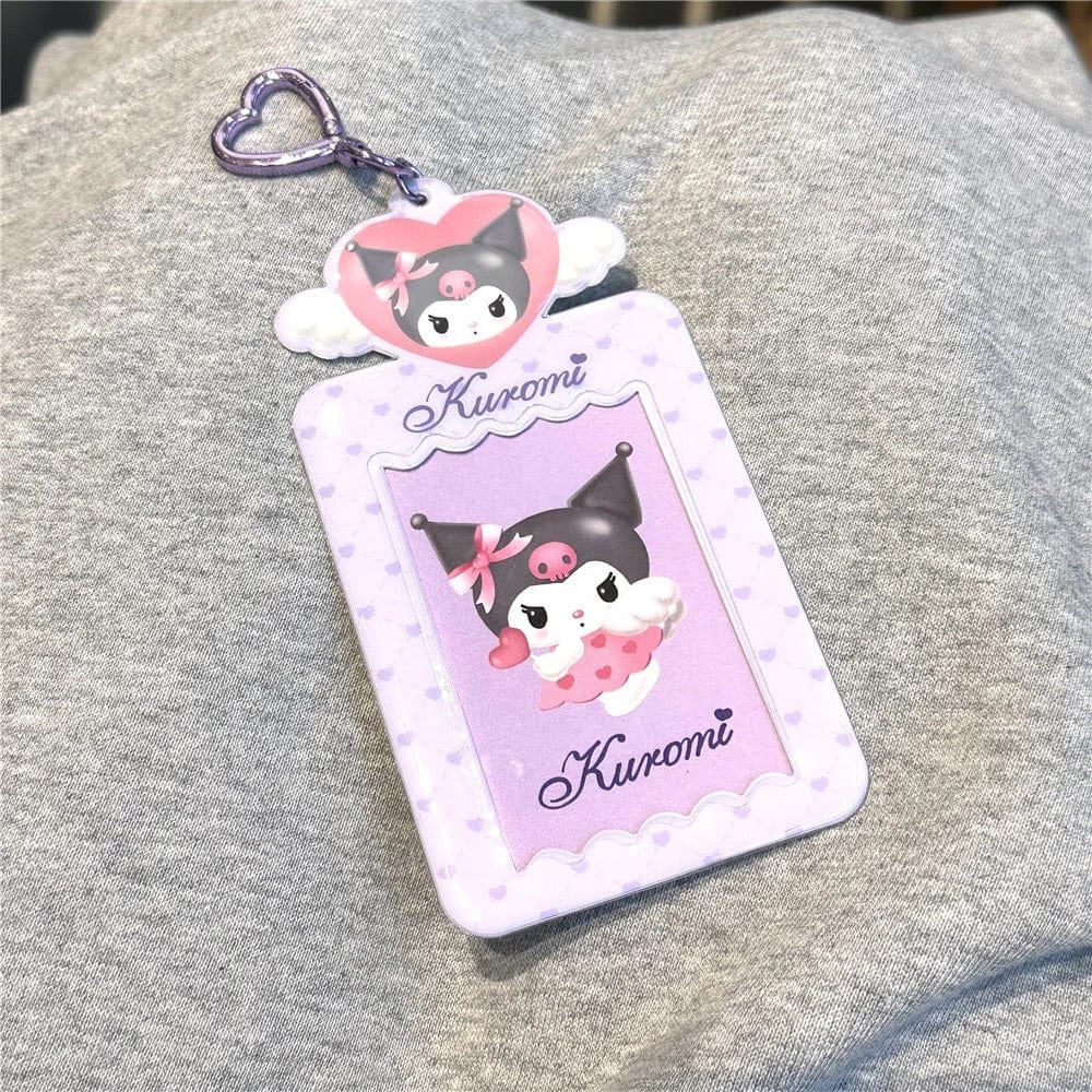 Photocard Angel Keychain Holder Kpop Heart