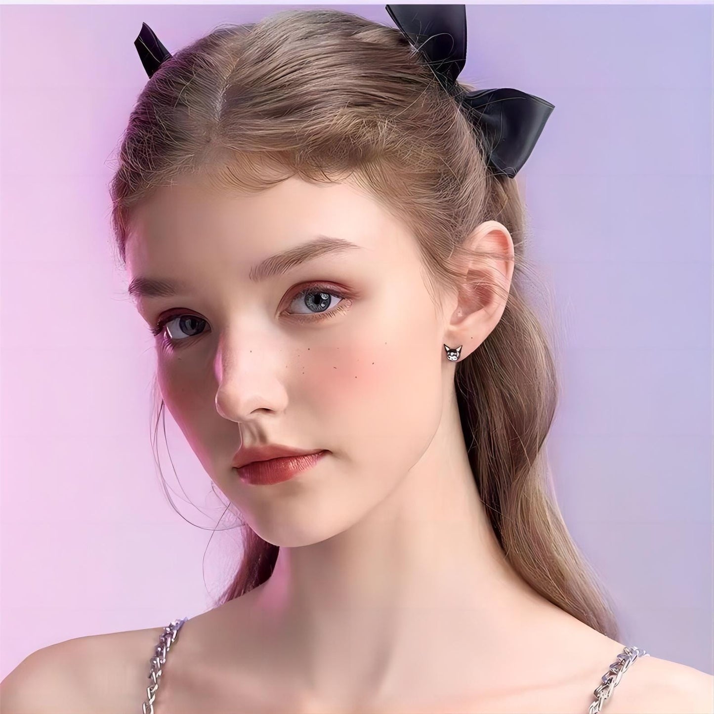 Sweet Black Cherry Kuro Earrings