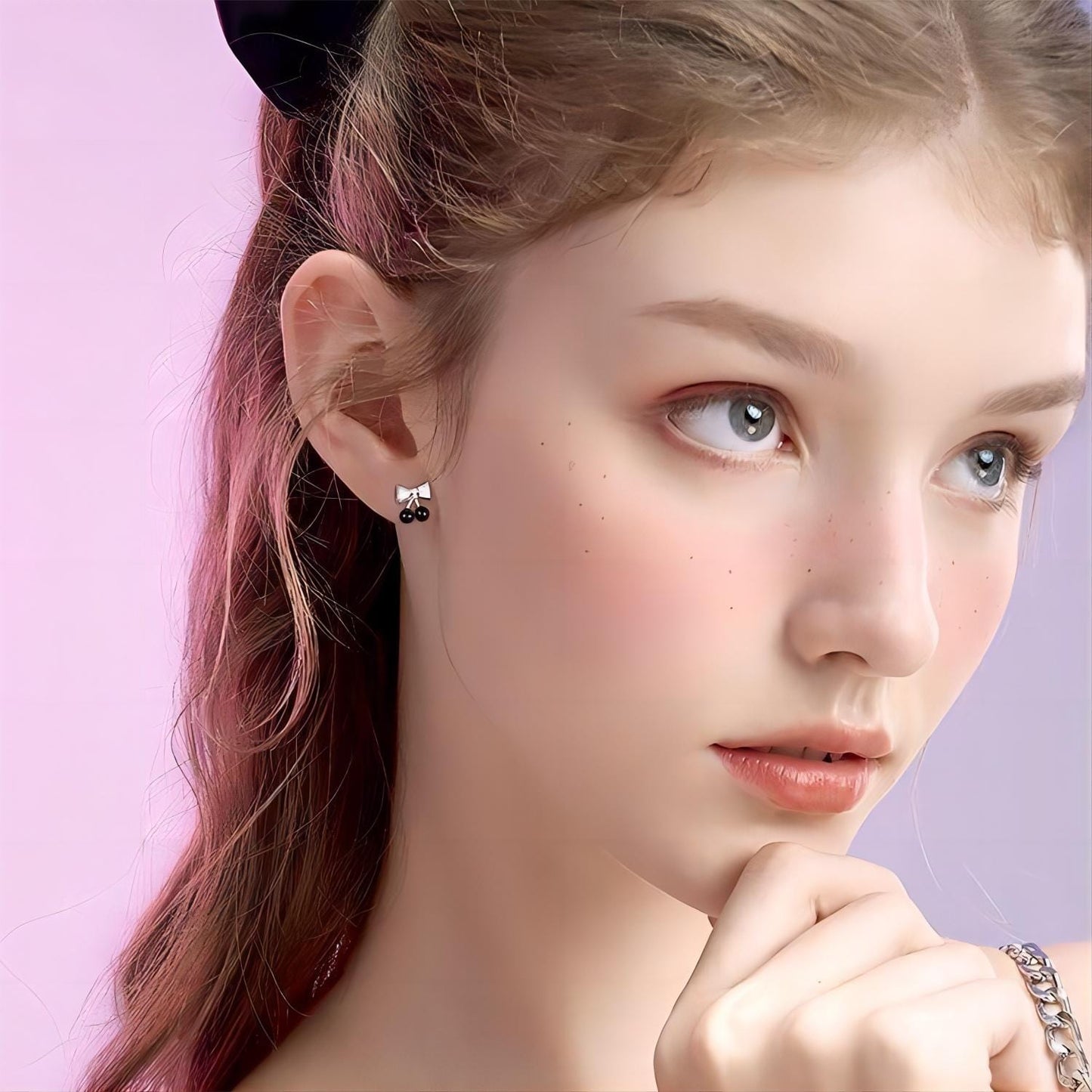 Sweet Black Cherry Kuro Earrings
