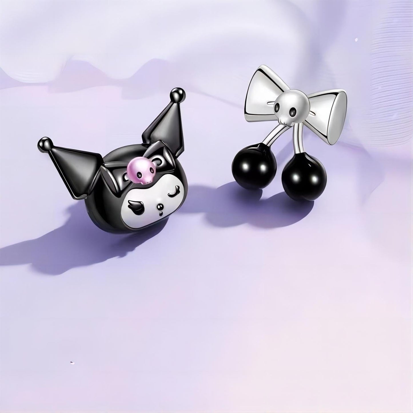Sweet Black Cherry Kuro Earrings
