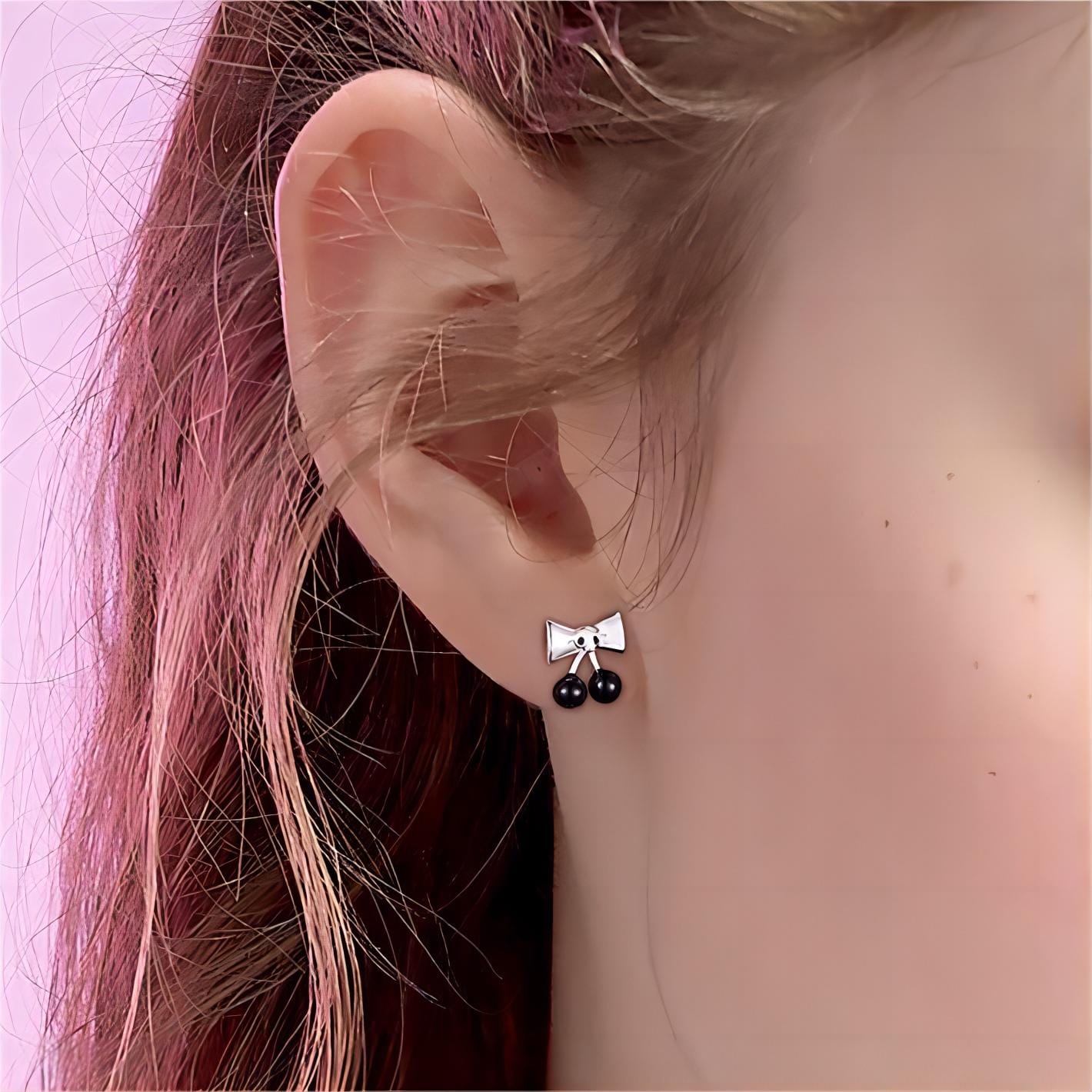 Sweet Black Cherry Kuro Earrings