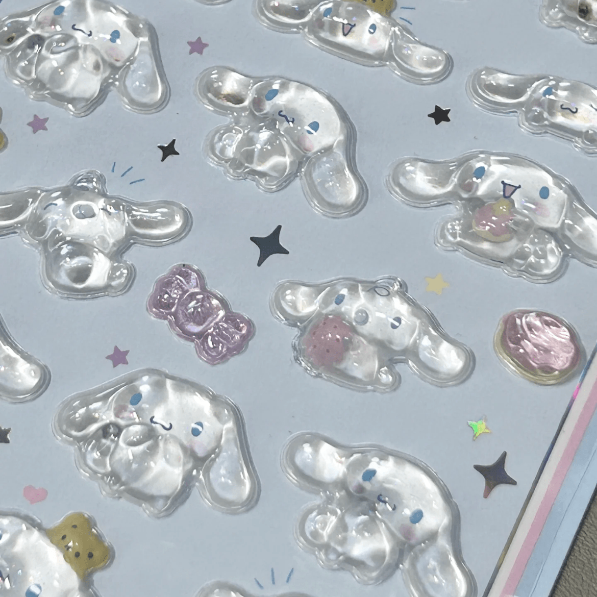 Cinna Kitty Stickers Decoration DIY 3D Crystal