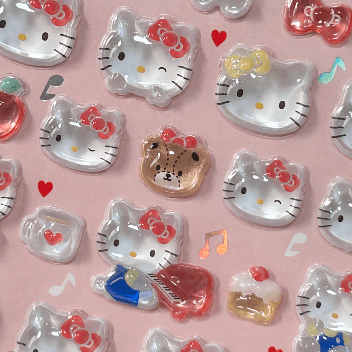 Cinna Kitty Stickers Decoration DIY 3D Crystal